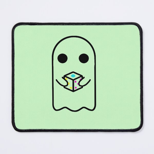 Item preview, TableBlook logo ghost with dice (black) designed and sold by tabletopblook.