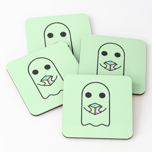 Item preview, TableBlook logo ghost with dice (black) designed and sold by tabletopblook.