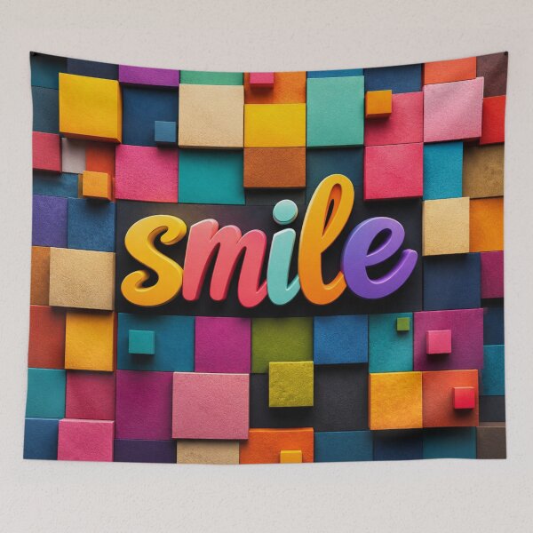 Item preview, Color Block Smile | Vibrant 3D Aesthetic Artwork designed and sold by Sticleg.
