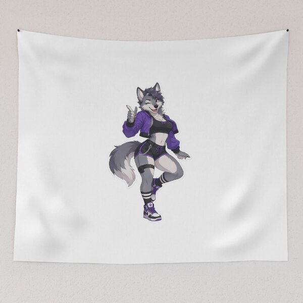 Item preview, Playful Hot Wolf Fursona designed and sold by Furrenzy.