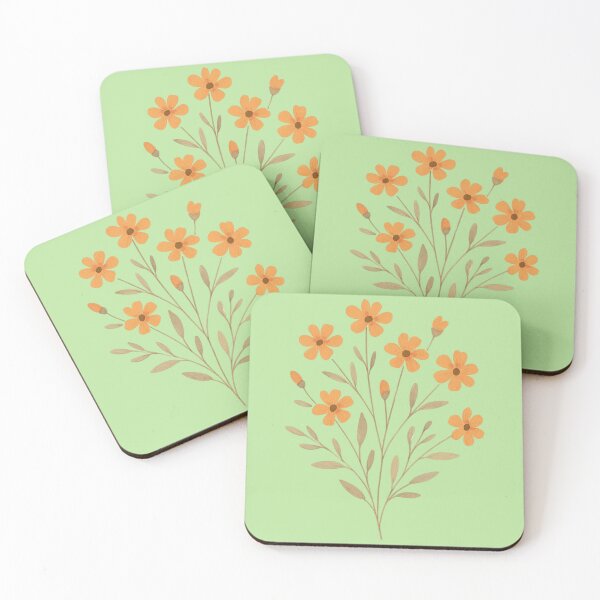 Item preview, Orange flowers watercolor painting designed and sold by uunaa.