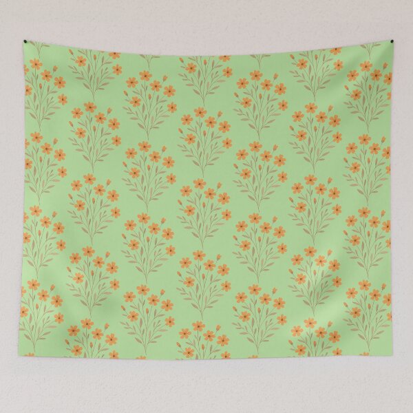 Item preview, Orange flowers watercolor painting designed and sold by uunaa.