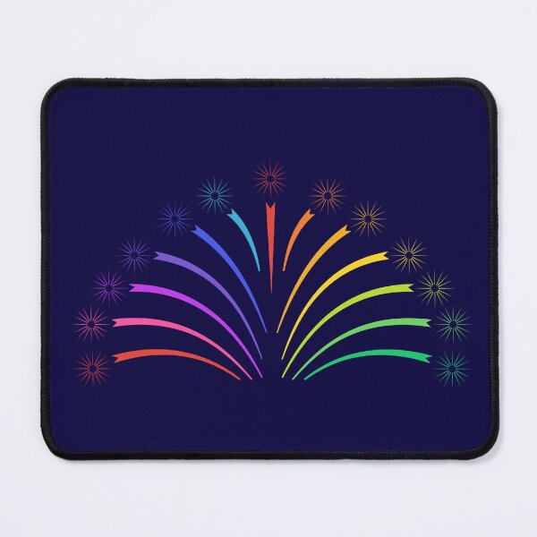 Item preview, Rainbow Fireworks Fan Display - Colorful Starburst Celebration Arch Art designed and sold by SolutionsArt.