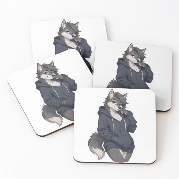 Item preview, Sultry Wolf in a Cozy Hoodie Relaxing designed and sold by Furrenzy.
