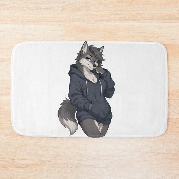 Item preview, Sultry Wolf in a Cozy Hoodie Relaxing designed and sold by Furrenzy.