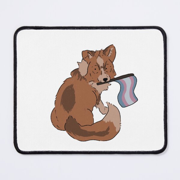 Item preview, Trans Pride fox. designed and sold by PawsomeStudios.