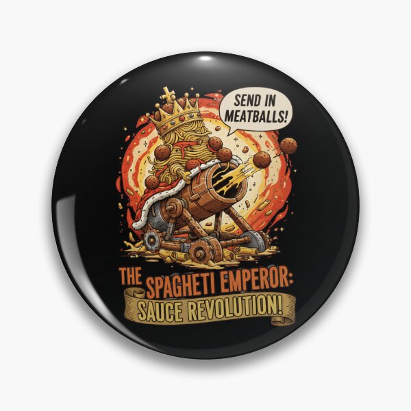 Item preview, Spaghetti Emperor Funny Foodie T-Shirt - Meatball Cannon Pasta Lover designed and sold by Cree8if.