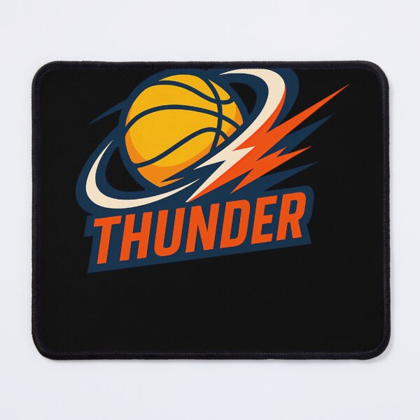 Item preview, Thunder Swirl Emblem Basketball Graphic Poster Design Today designed and sold by RueBonnerd.