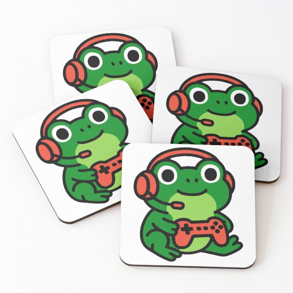 Item preview, Cute Gamer Frog Cartoon designed and sold by Krincydigitalart.
