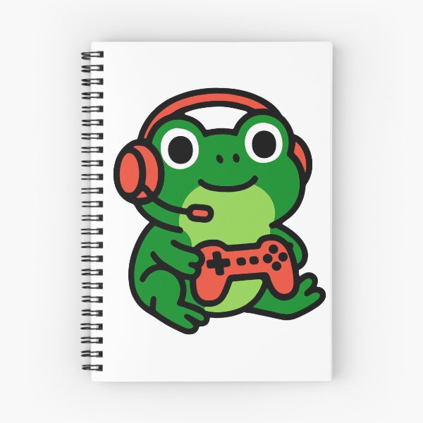 Item preview, Cute Gamer Frog Cartoon designed and sold by Krincydigitalart.