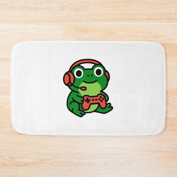 Item preview, Cute Gamer Frog Cartoon designed and sold by Krincydigitalart.