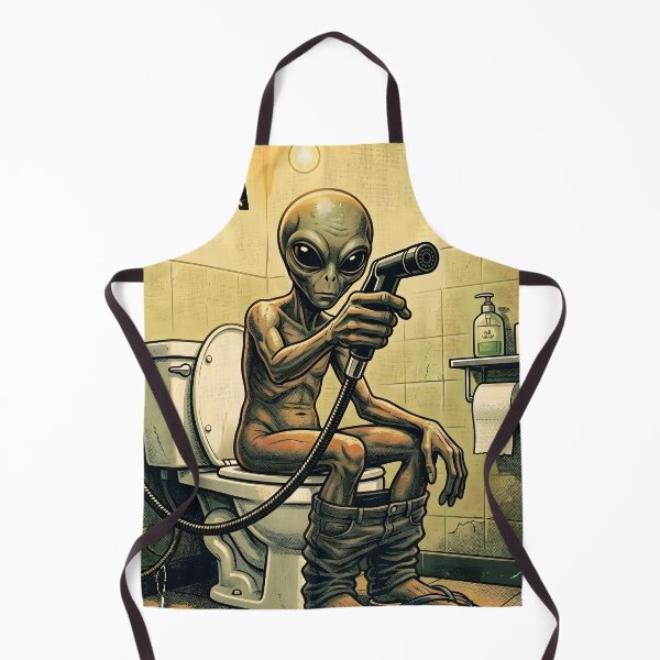 Item preview, Alien Earth Tour: Malaysia Bathroom Culture - Funny Retro Travel Poster designed and sold by HornbillDesign.