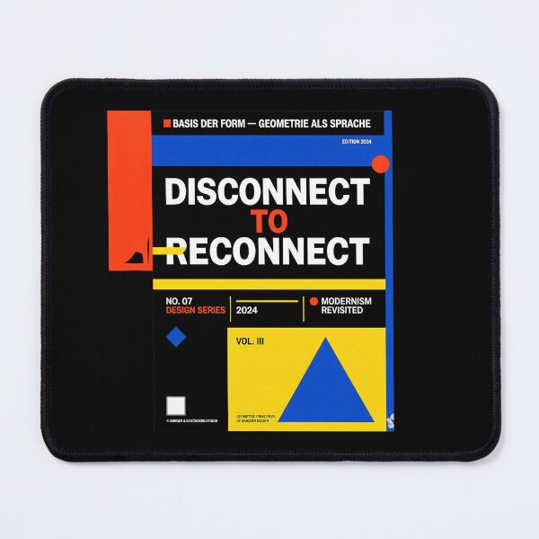 Item preview, Disconnect to Reconnect: Bauhaus Geometric Poster designed and sold by artlife4.