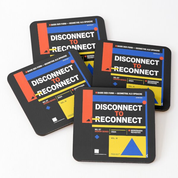 Item preview, Disconnect to Reconnect: Bauhaus Geometric Poster designed and sold by artlife4.