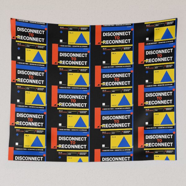 Item preview, Disconnect to Reconnect: Bauhaus Geometric Poster designed and sold by artlife4.