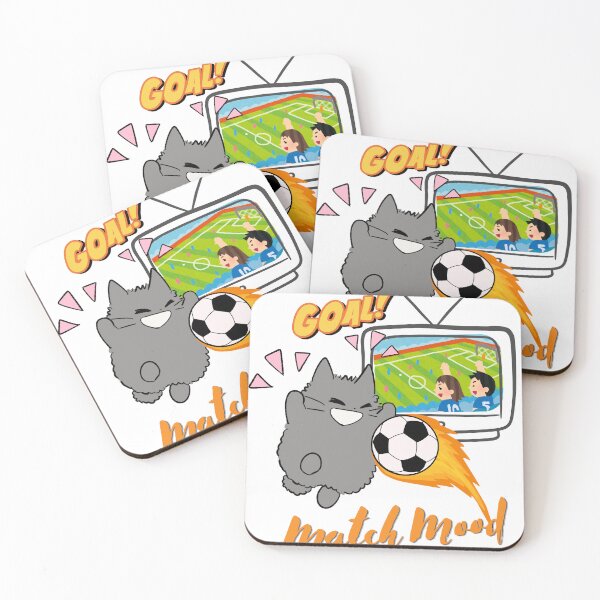 Item preview, Match Mood Funny Cat and Soccer Goal Fireball designed and sold by Atlasoloji.