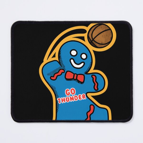 Item preview, Thunder Gingerbread Mascot Holiday Basketball Graphic Poster Design designed and sold by RueBonnerd.
