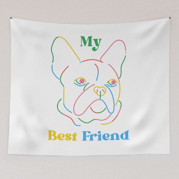 Item preview, Colourful French Bulldog My Best Friend T-Shirt designed and sold by Future Fashion 07.