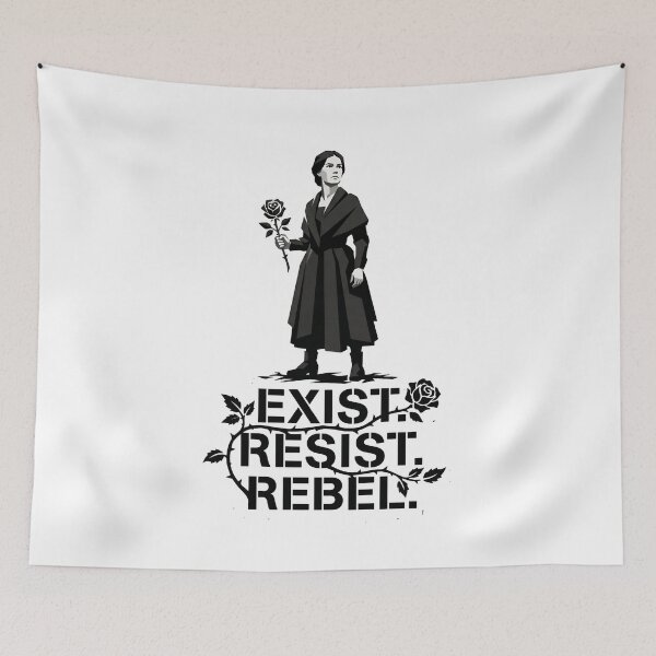 Item preview, Jane Eyre Exist Resist Rebel Gothic Rose Literary Graphic designed and sold by Fenay Designs.