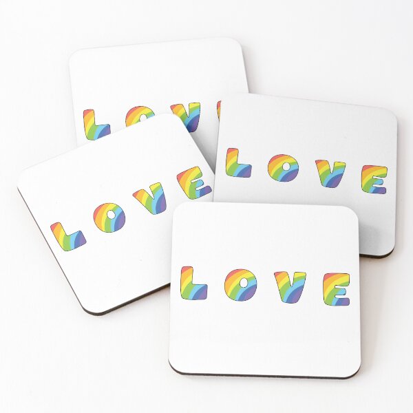 Item preview, Retro Rainbow Love Typography - Cute Colorful Bubble Letters Text Art designed and sold by SolutionsArt.