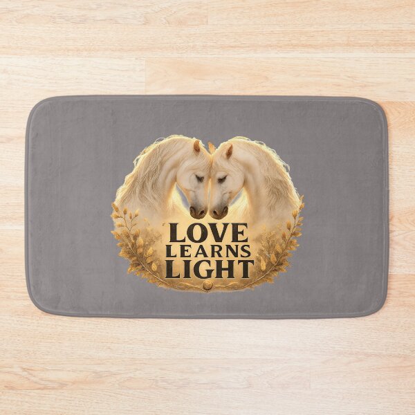 Item preview, Love Learns Light, Romantic Healing Horse Aesthetic Design designed and sold by JagrDesigns.