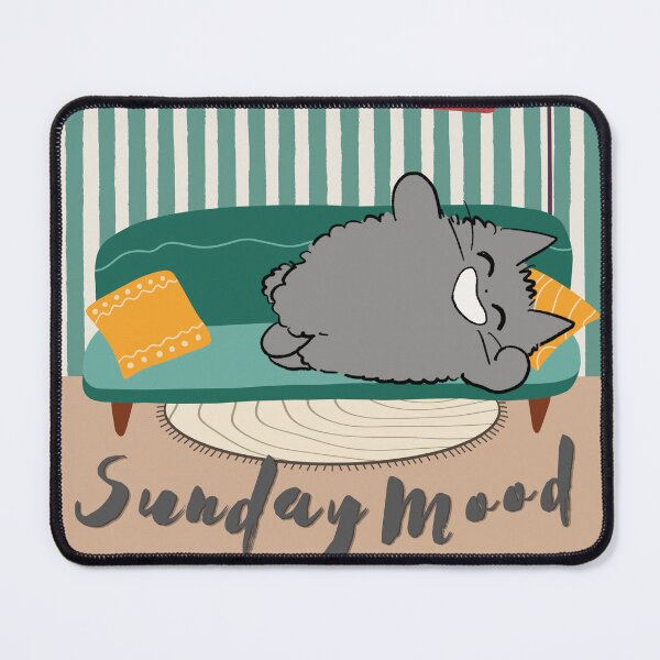 Item preview, Sunday Mood Cozy Cat Chilling on Sofa designed and sold by Atlasoloji.
