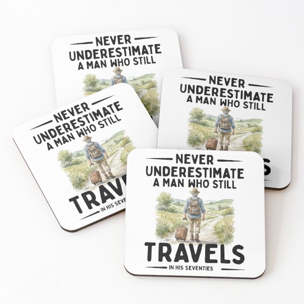 Item preview, Never Underestimate A Man Who Still Travels In His Seventies designed and sold by LounisArt.