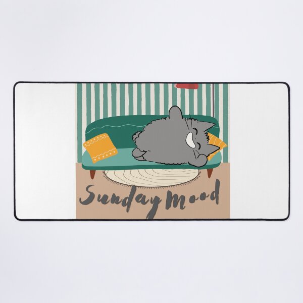 Item preview, Sunday Mood Cozy Cat Chilling on Sofa designed and sold by Atlasoloji.