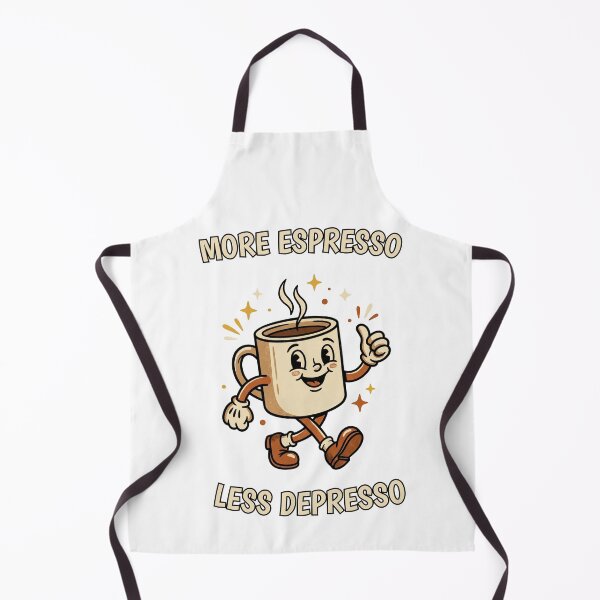 Item preview, More Espresso Less Depresso – Retro Coffee Cup Funny Quote! designed and sold by InfiniteOrbit.
