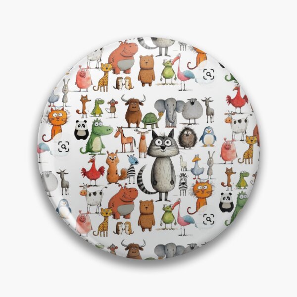 Item preview, Cute Cartoon Animals Collection Whimsical Watercolor Wildlife designed and sold by gokhanuzen.