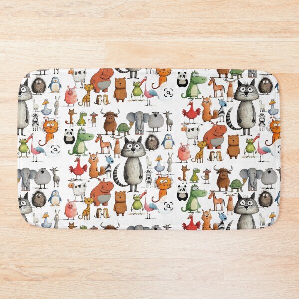 Item preview, Cute Cartoon Animals Collection Whimsical Watercolor Wildlife designed and sold by gokhanuzen.