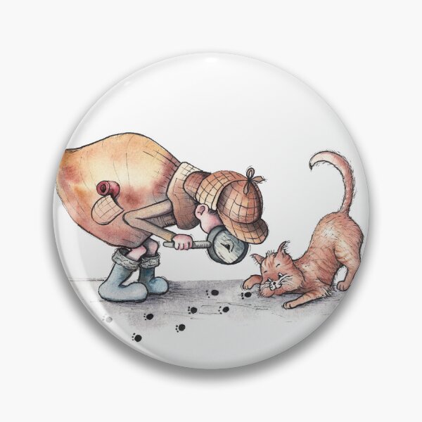 Item preview, Detective Boy Dip Pen Illustration sticker, Traditional Art, designed and sold by zephyrstudio26.