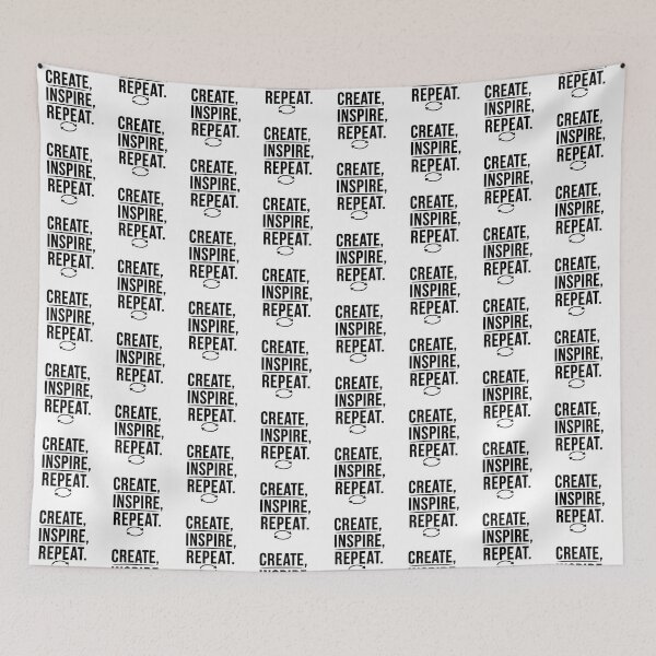 Item preview, Create Inspire Repeat | Minimal Motivational Typography Quote designed and sold by Divichan.