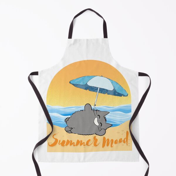 Item preview, Summer Mood Cute Cat Chilling on Beach designed and sold by Atlasoloji.