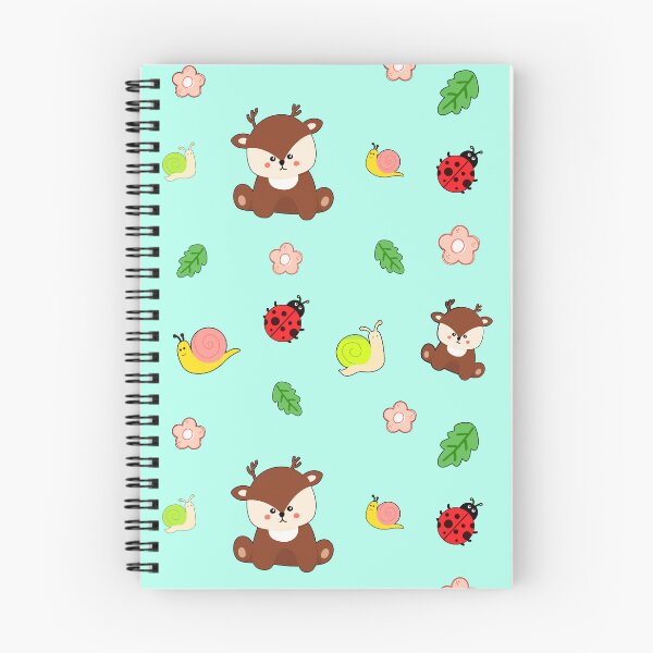 Item preview, Cute Pastel Kawaii Woodland Animals Seamless Pattern Design designed and sold by NadDot.