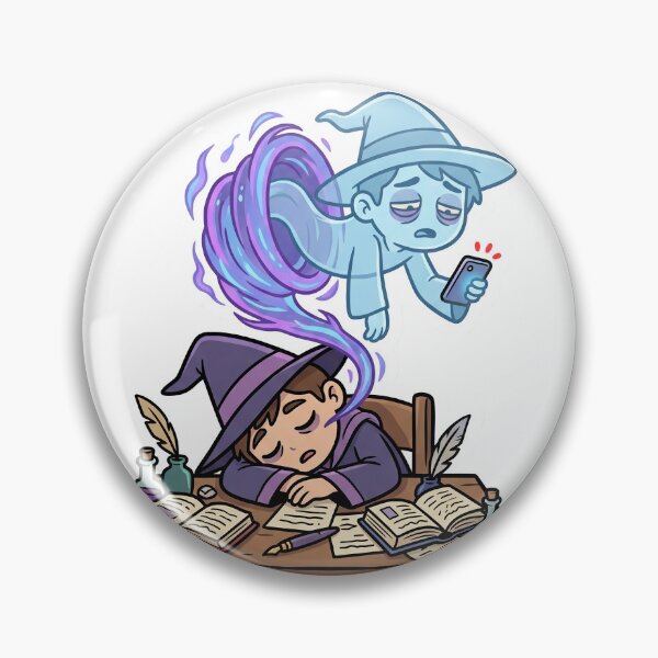 Item preview, Mentally I'm A Ghost - Funny Wizard Burnout Sticker designed and sold by PerfectTerrible.