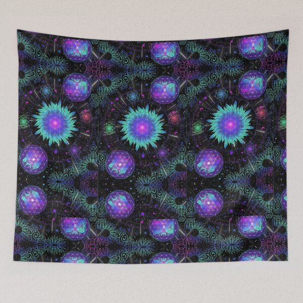 Item preview, Celestial Sacred Geometry Sun and Moon Tarot Seamless Vector Pattern Art designed and sold by FestDrip.