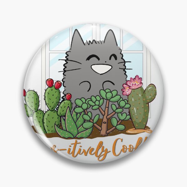 Item preview, Pawsitively Cool Cat and Prickly Cactus Plants designed and sold by Atlasoloji.