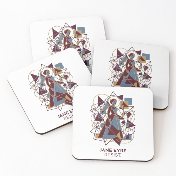 Item preview, Jane Eyre Resist Geometric Cubist Mosaic Portrait Graphic designed and sold by Fenay Designs.
