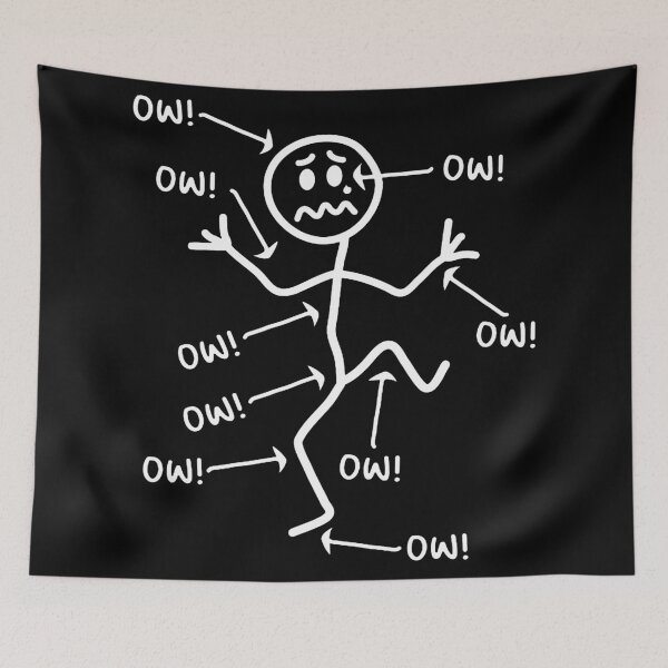 Item preview, Ow Ow Ow Stick Character Figure Chronic Pain designed and sold by arlenericker.