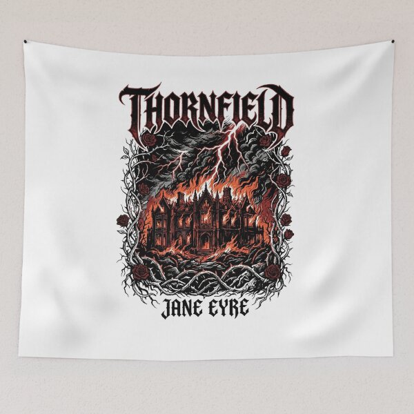 Item preview, Jane Eyre Thornfield Burning Heavy Metal Gothic Castle designed and sold by Fenay Designs.