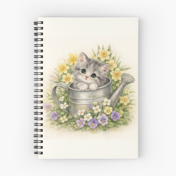 Item preview, Gentle Kitten in a Watering Can – Whimsical Storybook Cat T-Shirt designed and sold by FunscapeHQ.