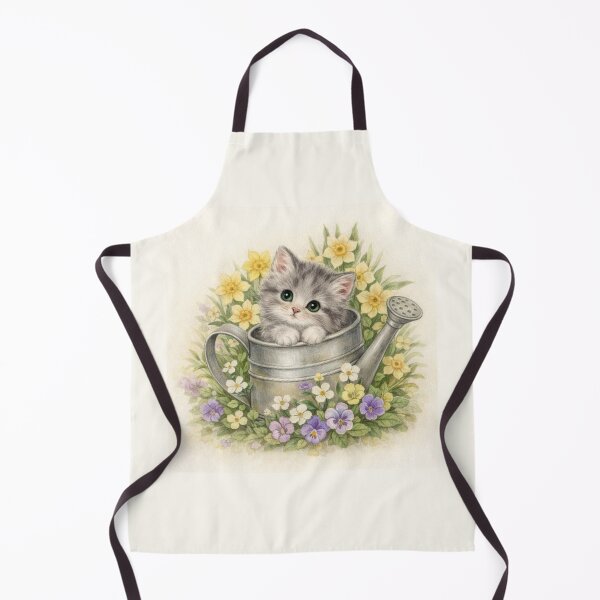 Item preview, Gentle Kitten in a Watering Can – Whimsical Storybook Cat T-Shirt designed and sold by FunscapeHQ.