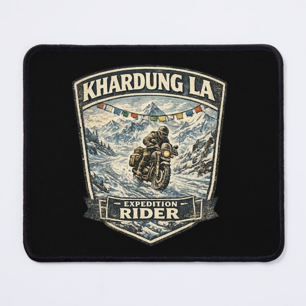 Item preview, Khardung La Expedition Rider Retro Motorcycle Adventure Shirt | Ladakh Himalayan Biker Design designed and sold by Globalcitytees.