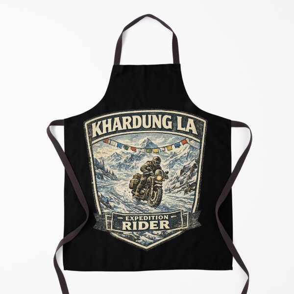 Item preview, Khardung La Expedition Rider Retro Motorcycle Adventure Shirt | Ladakh Himalayan Biker Design designed and sold by Globalcitytees.