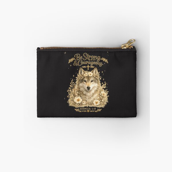 Item preview, Be Strong & Courageous Wolf Christian Shirt | Joshua 1:9 Faith Wolf Design designed and sold by Ashes to Artistry.