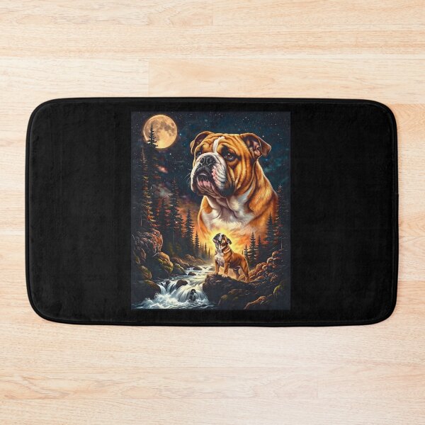 Item preview, Bulldog Moonlight Forest Waterfall Retro Tee designed and sold by SoyLamderma.