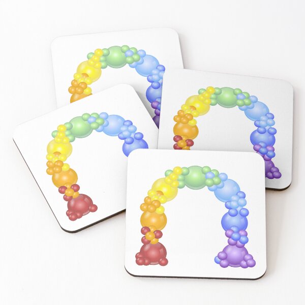 Item preview, Vibrant Rainbow Balloon Arch - Colorful Birthday Celebration Garland Art designed and sold by SolutionsArt.