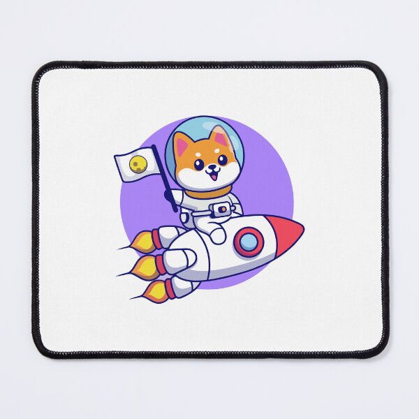 Item preview, Cute Shiba Inu Dog Astronaut Riding Rocket Space Cartoon designed and sold by Hiro Hiro.