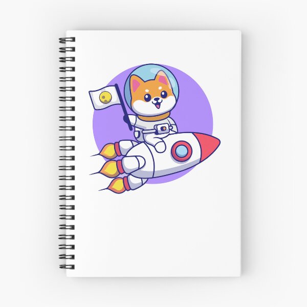 Item preview, Cute Shiba Inu Dog Astronaut Riding Rocket Space Cartoon designed and sold by Hiro Hiro.